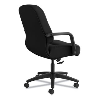 HON® Pillow-Soft 2090 Series Managerial Mid-Back Swivel/Tilt Chair, Supports up to 300 lbs., Black Seat/Black Back, Black Base (HON2092CU10T)