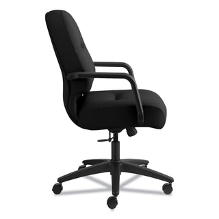 HON® Pillow-Soft 2090 Series Managerial Mid-Back Swivel/Tilt Chair, Supports up to 300 lbs., Black Seat/Black Back, Black Base (HON2092CU10T)