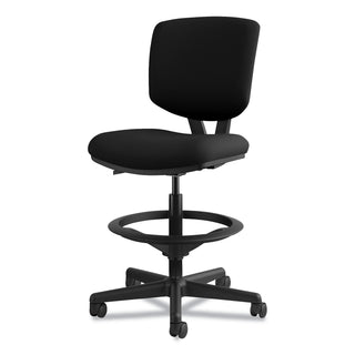 HON® Volt Series Adjustable Task Stool, 32.38" Seat Height, Supports up to 275 lbs., Black Seat/Black Back, Black Base (HON5705GA10T)