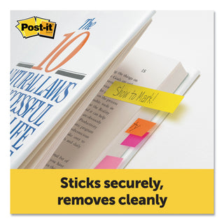 Post-it® Page Flag Markers, Assorted Bright Colors, 50 Sheets/Pad, 10 Pads/Pack (MMM67010AB)
