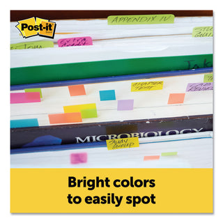 Post-it® Page Flag Markers, Assorted Brights, 100 Strips/Pad, 5 Pads/Pack (MMM6705AN)