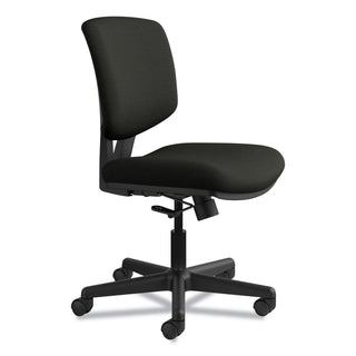 HON® Volt Series Leather Task Chair, Supports up to 250 lbs., Black Seat/Black Back, Black Base (HON5701SB11T)