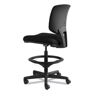 HON® Volt Series Adjustable Task Stool, 32.38" Seat Height, Supports up to 275 lbs., Black Seat/Black Back, Black Base (HON5705GA10T)