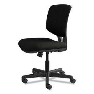 HON® Volt Series Leather Task Chair with Synchro-Tilt, Supports up to 250 lbs., Black Seat/Black Back, Black Base (HON5703SB11T)