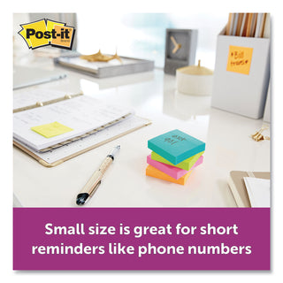 Post-it® Pads in Supernova Neon Collection Colors, 2" x 2", 90 Sheets/Pad, 8 Pads/Pack (MMM6228SSMIA)