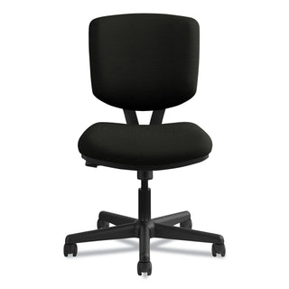 HON® Volt Series Leather Task Chair with Synchro-Tilt, Supports up to 250 lbs., Black Seat/Black Back, Black Base (HON5703SB11T)