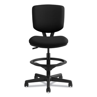 HON® Volt Series Adjustable Task Stool, 32.38" Seat Height, Supports up to 275 lbs., Black Seat/Black Back, Black Base (HON5705GA10T)