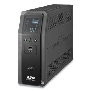 APC® BR1000MS Back-UPS PRO BR Series SineWave Battery Backup System, 10 Outlets, 1000VA, 1080 J (SEUBR1000MS)
