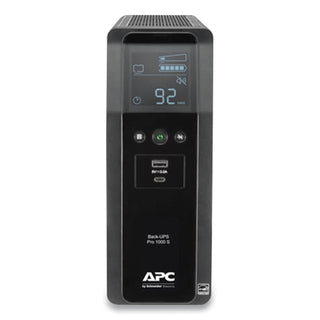 APC® BR1000MS Back-UPS PRO BR Series SineWave Battery Backup System, 10 Outlets, 1000VA, 1080 J (SEUBR1000MS)