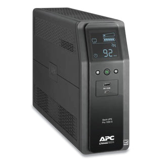 APC® BR1000MS Back-UPS PRO BR Series SineWave Battery Backup System, 10 Outlets, 1000VA, 1080 J (SEUBR1000MS)