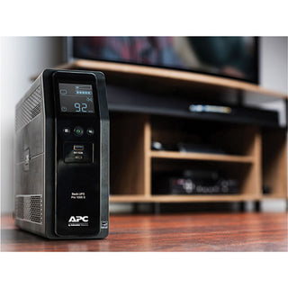 APC® BR1000MS Back-UPS PRO BR Series SineWave Battery Backup System, 10 Outlets, 1000VA, 1080 J (SEUBR1000MS)