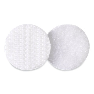 VELCRO® Sticky-Back Fasteners, Removable Adhesive, 0.63" dia, White, 15/Pack (VEK90070)