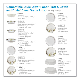 Dixie® Pathways Heavyweight Paper Bowls, 12oz, Green/Burgundy, 1000/Carton (DIXSX12PATH)