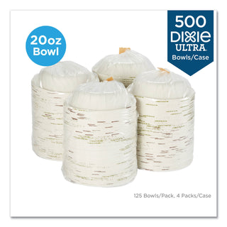Dixie® Pathways Heavyweight Paper Bowls, 20oz, Green/Burgundy, 500/Carton (DIXSX20PATH)