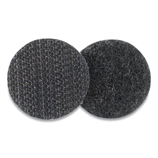 VELCRO® Sticky-Back Fasteners, Removable Adhesive, 0.63" dia, Black, 75/Pack (VEK90089)