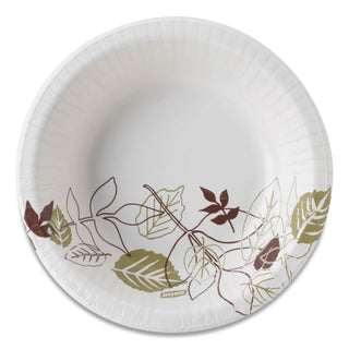 Dixie® Pathways Heavyweight Paper Bowls, 12oz, Green/Burgundy, 1000/Carton (DIXSX12PATH)