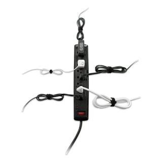 VELCRO® ONE-WRAP Pre-Cut Thin Ties, 0.5" x 15", Black/Gray, 30/Pack (VEK94257)
