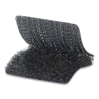 VELCRO® Sticky-Back Fasteners, Removable Adhesive, 0.88" x 0.88", Black, 12/Pack (VEK90072)