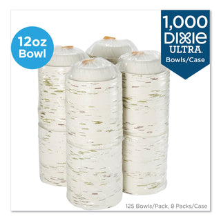 Dixie® Pathways Heavyweight Paper Bowls, 12oz, Green/Burgundy, 1000/Carton (DIXSX12PATH)