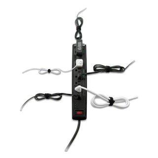 VELCRO® ONE-WRAP Hook & Loop Ties, 1/4" x 8", Black, 25/Pack (VEK91141)