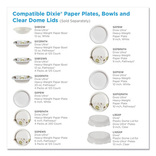Dixie® Pathways Heavyweight Paper Bowls, 20oz, Green/Burgundy, 500/Carton (DIXSX20PATH)