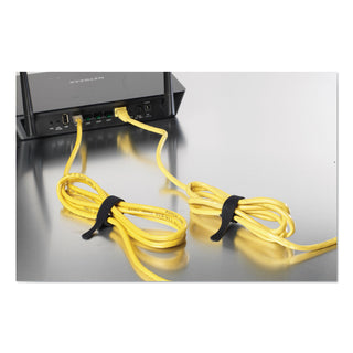 VELCRO® ONE-WRAP Pre-Cut Thin Ties, 0.5" x 8", Black, 50/Pack (VEK95172)