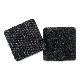 VELCRO® Sticky-Back Fasteners, Removable Adhesive, 0.88" x 0.88", Black, 12/Pack (VEK90072)