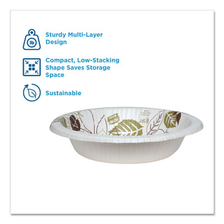 Dixie® Pathways Heavyweight Paper Bowls, 20oz, Green/Burgundy, 500/Carton (DIXSX20PATH)
