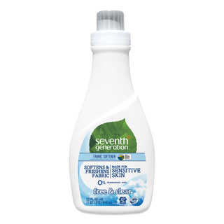 Seventh Generation® Natural Liquid Fabric Softener, Free & Clear Unscented, 42 Loads, 32 oz Bottle (SEV22833EA)