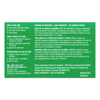 Gain® Powder Laundry Detergent, Original Scent, 1.8 oz Box, 156 Boxes/Carton (PGC49338)