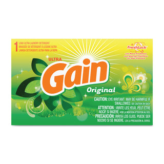 Gain® Powder Laundry Detergent, Original Scent, 1.8 oz Box, 156 Boxes/Carton (PGC49338)