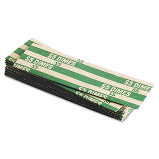 Pap-R Products Flat Coin Wrappers, Dimes, $5, 1000 Wrappers/Box (CTX30010) (CTX30010)