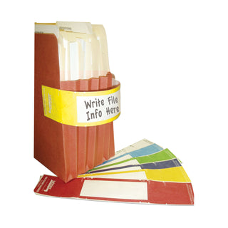 Tabbies® File Pocket Handles, 9.63 x 2, Yellow/White, 4/Sheet, 12 Sheets/Pack (TAB68801)