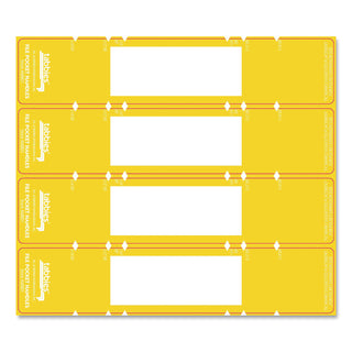 Tabbies® File Pocket Handles, 9.63 x 2, Yellow/White, 4/Sheet, 12 Sheets/Pack (TAB68801)