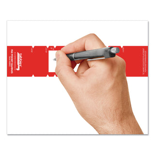 Tabbies® File Pocket Handles, 9.63 x 2, Red/White, 4/Sheet, 12 Sheets/Pack (TAB68805)