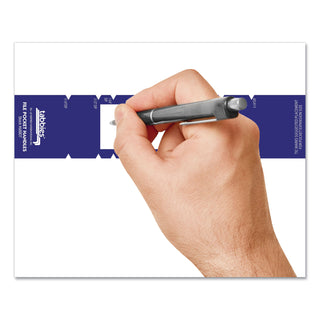Tabbies® File Pocket Handles, 9.63 x 2, Dark Blue/White, 4/Sheet, 12 Sheets/Pack (TAB68807)