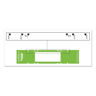 Tabbies® File Pocket Handles, 9.63 x 2, Green/White, 4/Sheet, 12 Sheets/Pack (TAB68809)