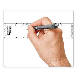 Tabbies® File Pocket Handles, 9.63 x 2, White, 4/Sheet, 12 Sheets/Pack (TAB68815)