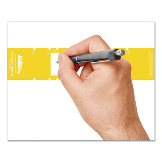 Tabbies® File Pocket Handles, 9.63 x 2, Yellow/White, 4/Sheet, 12 Sheets/Pack (TAB68801)