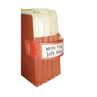 Tabbies® File Pocket Handles, 9.63 x 2, Red/White, 4/Sheet, 12 Sheets/Pack (TAB68805)