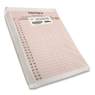 Tabbies® Patient Sign-In Label Forms, 8 1/2 x 11 5/8, 125 Sheets/Pack, Salmon (TAB14530)