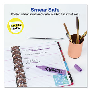 Avery® HI-LITER Desk-Style Highlighters, Chisel Tip, Fluorescent Purple, Dozen (AVE24060)