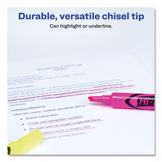 Avery® HI-LITER Desk-Style Highlighters, Chisel Tip, Assorted Colors, 24/Pack (AVE98189)