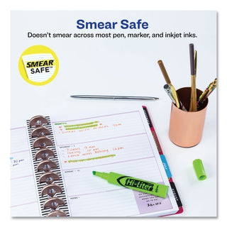 Avery® HI-LITER Desk-Style Highlighters, Chisel Tip, Fluorescent Green, Dozen (AVE24020)