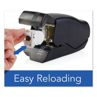 Swingline® Desktop Cartridge Electric Stapler with LED Guide, 25-Sheet Capacity, Black (SWI50202)