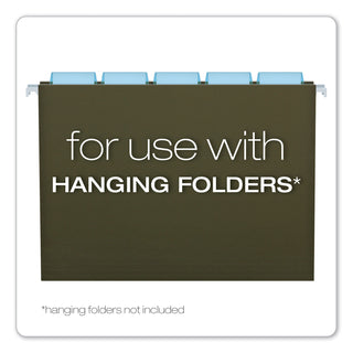 Pendaflex® Transparent Colored Tabs For Hanging File Folders, 1/5-Cut Tabs, Blue, 2" Wide, 25/Pack (ESS42BLU)