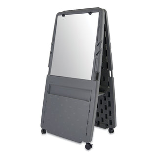 Iceberg Presentation Flipchart Easel With Dry Erase Surface, Resin, 33w x 28d x 73h, Charcoal (ICE30237)