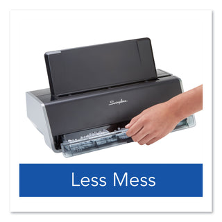 Swingline® 28-Sheet Commercial Electric Three-Hole Punch, 9/32" Holes, Silver - Platinum (SWI74535)