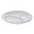 Pactiv Evergreen Unlaminated Foam Dinnerware, 3-Compartment Plate, 9" Diameter, White, 500/Carton (PCT0TH10011)