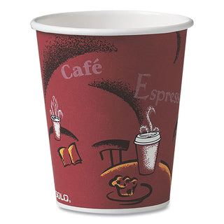 SOLO® Bistro Design Hot Drink Cups, Paper, 10oz, 1000/Carton (SCC370SI)